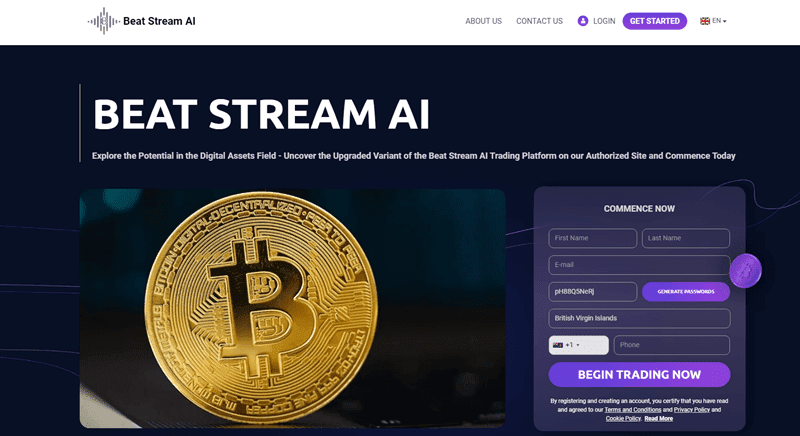 Beat Stream AI Homepage Screenshot