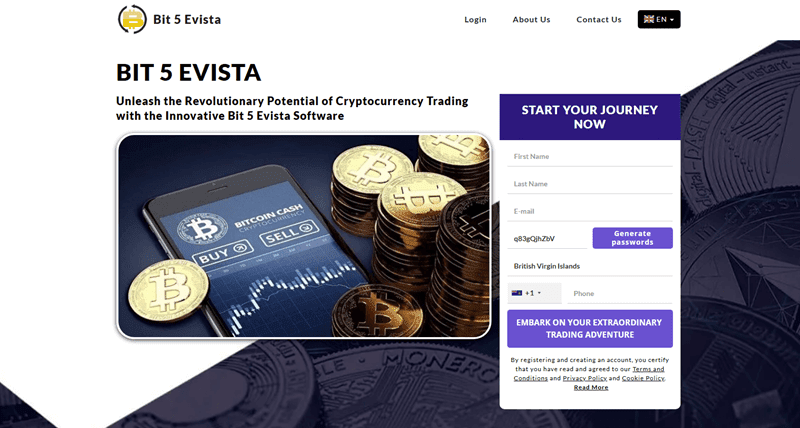 Bit 5 Evista Homepage Screenshot