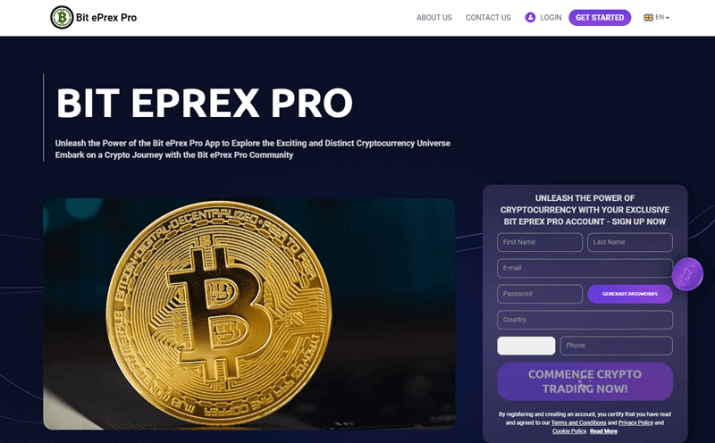 Bit ePrex Pro Homepage Screenshot