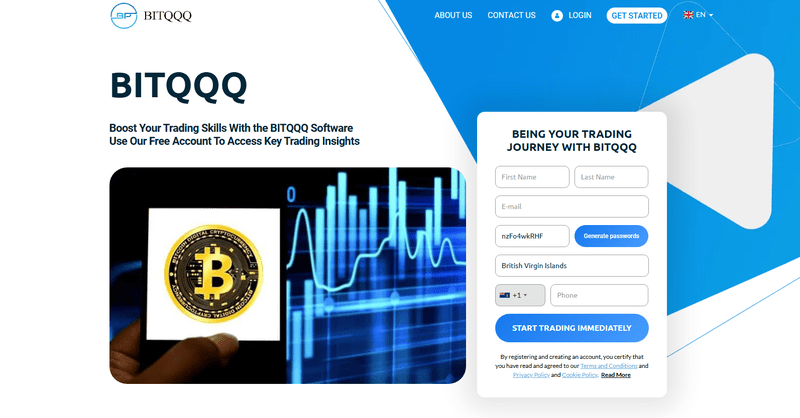 BITQQQ Homepage Screenshot