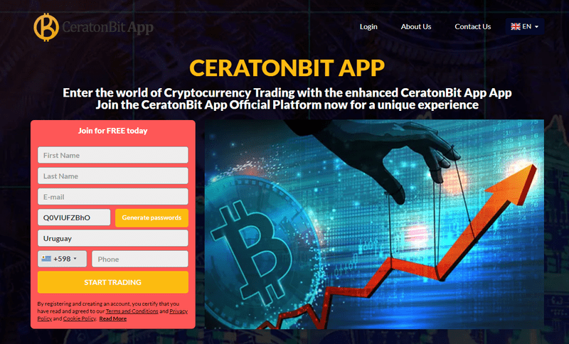 CeratonBit App Homepage Screenshot