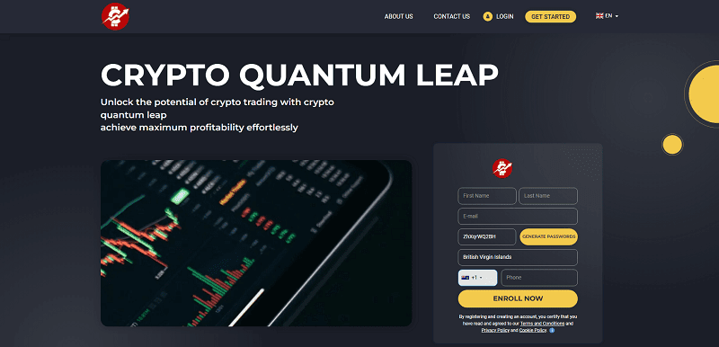 Crypto Quantum Leap Homepage Screenshot