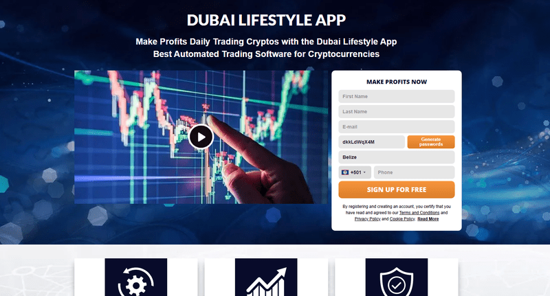 Dubai Lifestyle App Homepage Screenshot