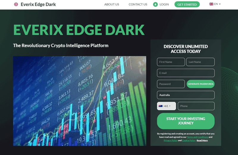 Everix Edge Dark Homepage Screenshot