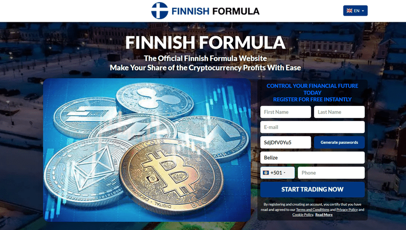 Finnish Formula Homepage Screenshot