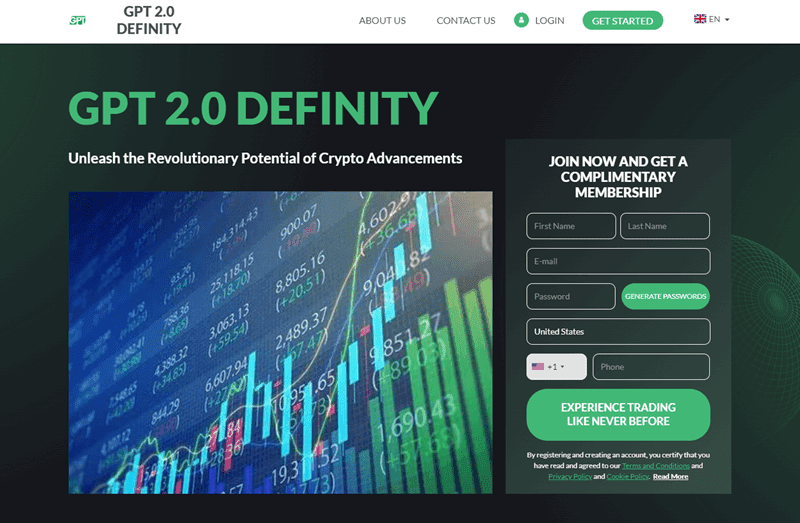 GPT Definity 2.0 Homepage Screenshot