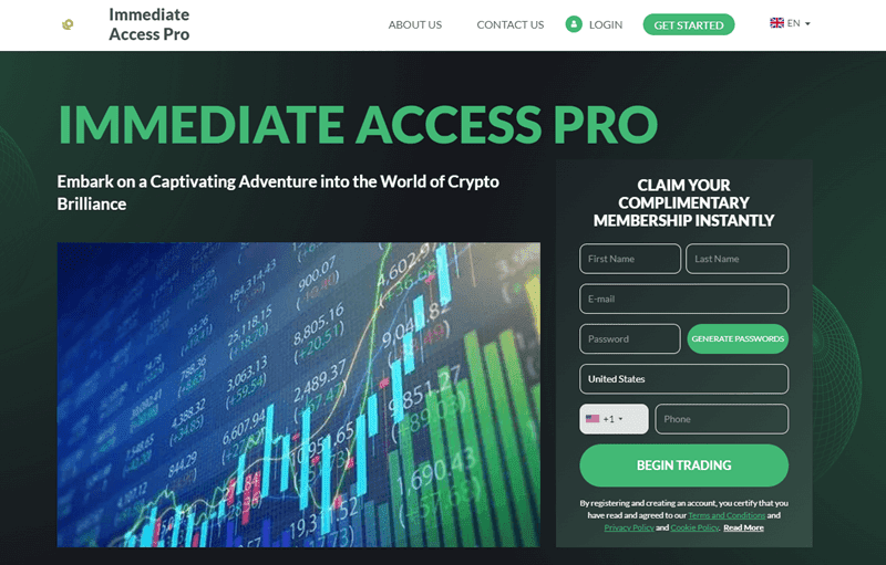 Immediate Access Pro Homepage Screenshot