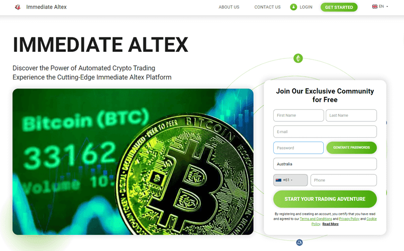 Immediate Altex Homepage Screenshot