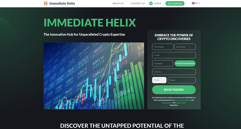 Immediate Helix Homepage Screenshot