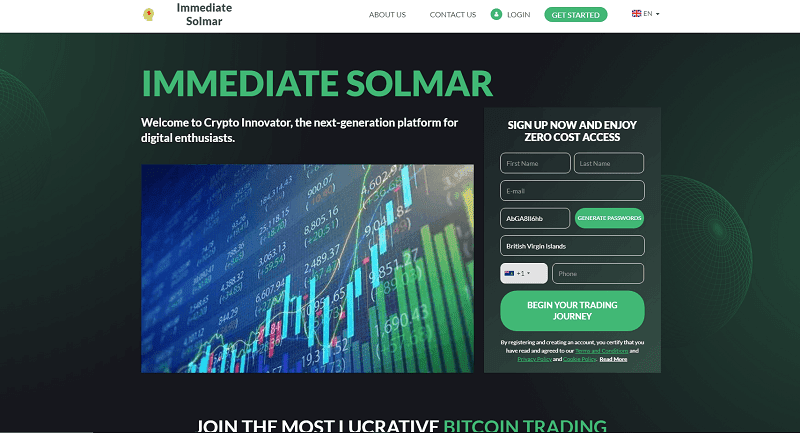 Immediate Solmar Homepage Screenshot