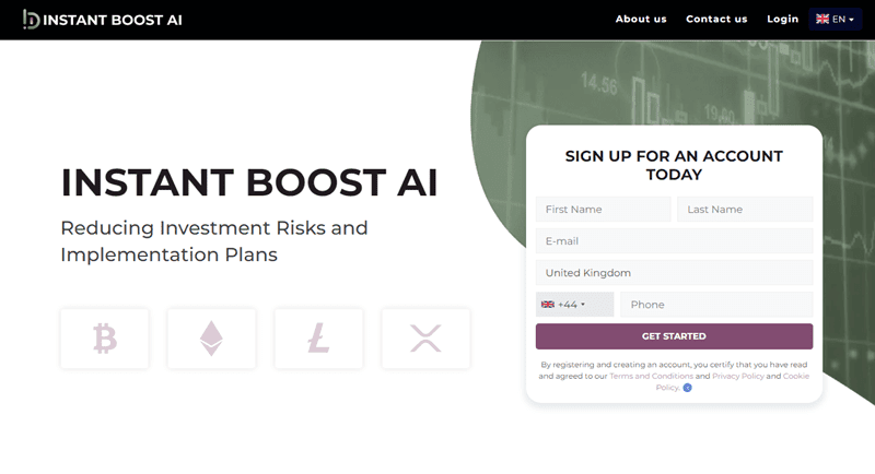 Instant Boost Ai Homepage Screenshot