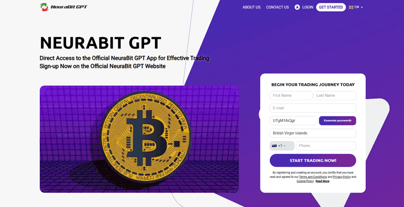 NeuraBit GPT Homepage Screenshot