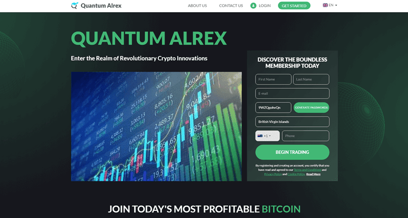 Quantum Alrex Homepage Screenshot