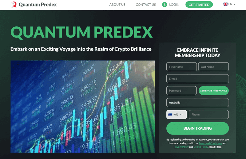 Quantum Predex Homepage Screenshot