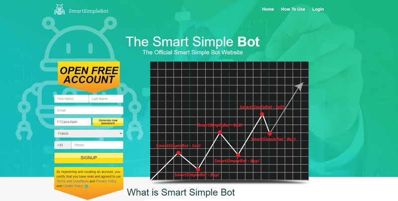 Smart Simple Bot Homepage Screenshot