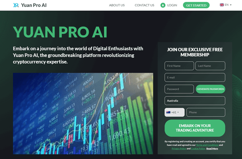 Yuan Pro AI Homepage Screenshot