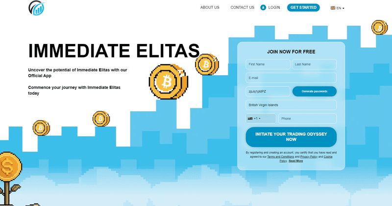 Immediate Elitas Homepage Screenshot