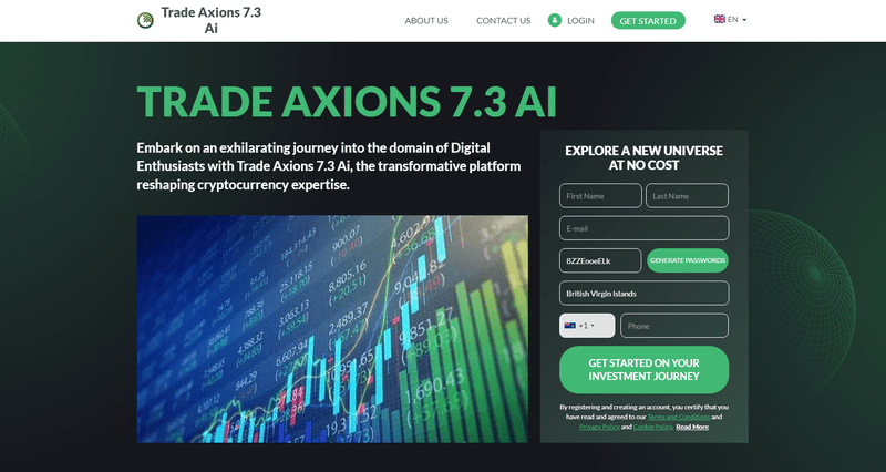 Trade Axions 7.3 Ai Homepage Screenshot